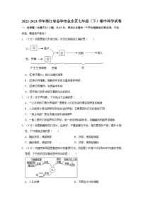 浙江省金华市金东区2022-2023学年七年级下学期期中科学试卷