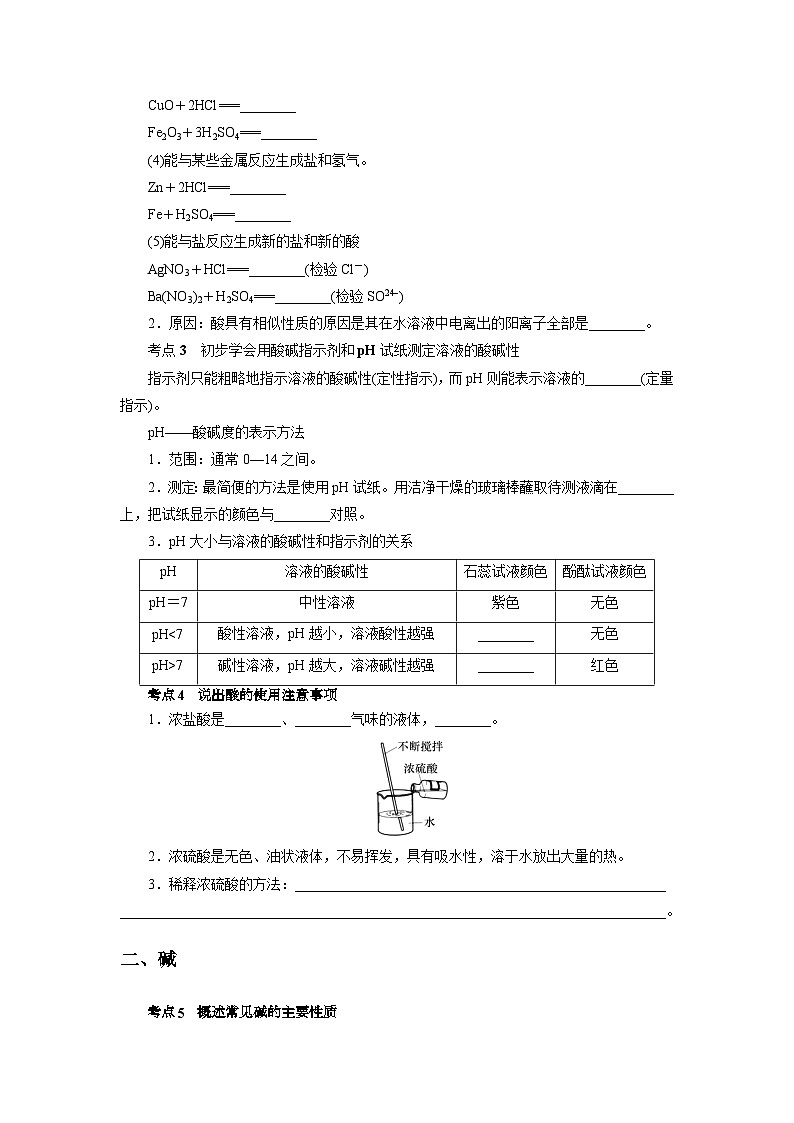 中考科学 二轮专题 专题32 常见的化合物(一) 学案第2页
