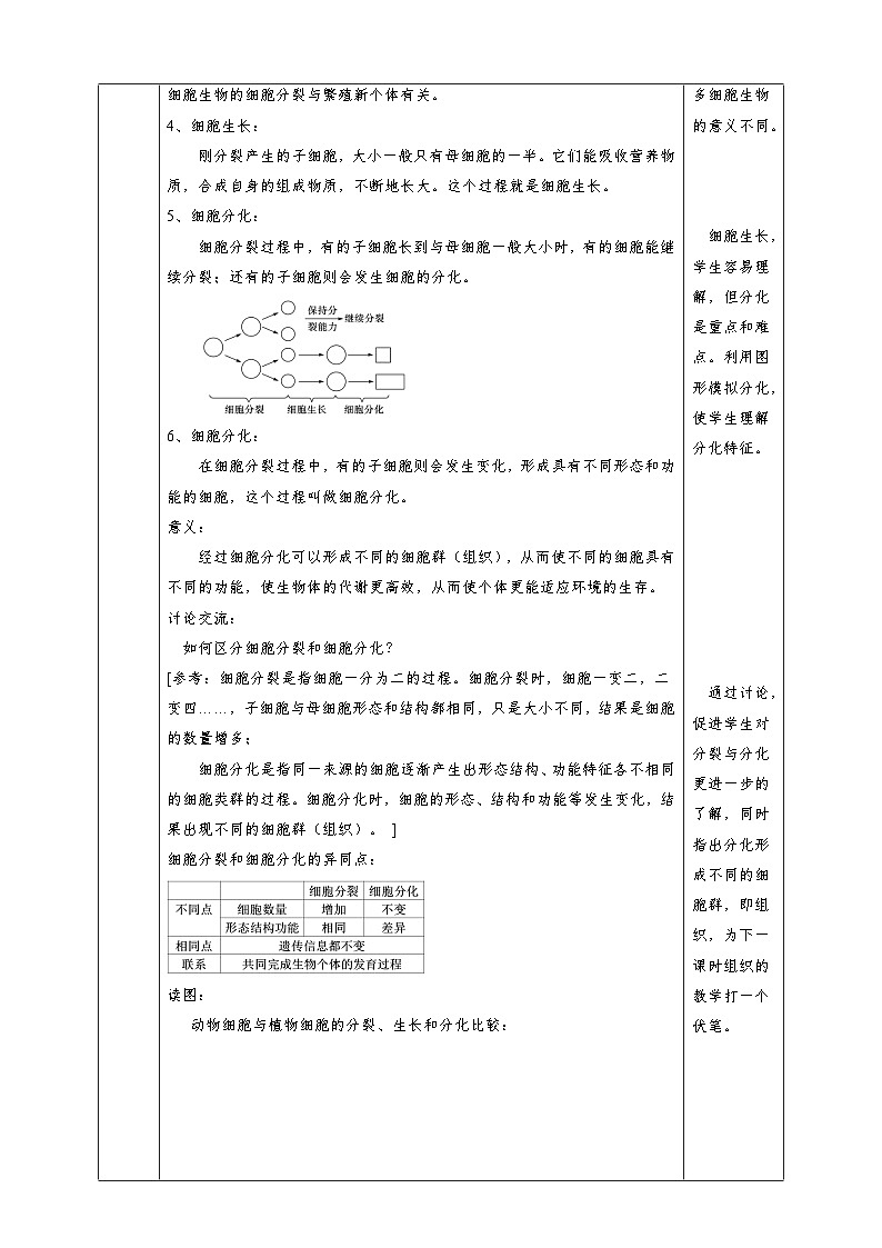 2.3生物体的结构层次 教学设计 浙教版科学七年级上册03