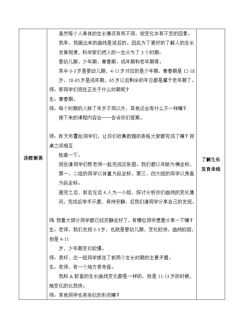 1.2 走向成熟  教案  浙教版科学七年级下册03