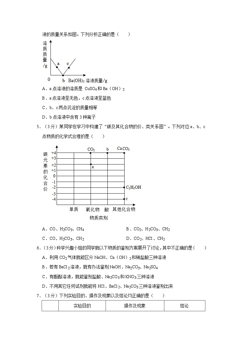 2022-2023学年浙江省杭州外国语学校九年级上学期期中科学试卷02