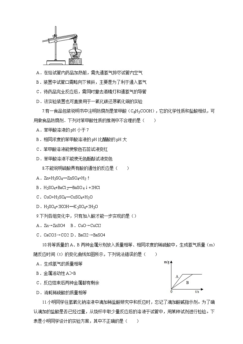 浙江省绍兴市昌安实验学校2023--2024学年上学期九年级科学月考试卷+第2页