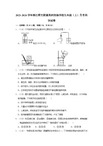 浙江省嘉兴市浙江师大附属秀洲实验学校2023-2024学年九年级上学期月考科学试卷