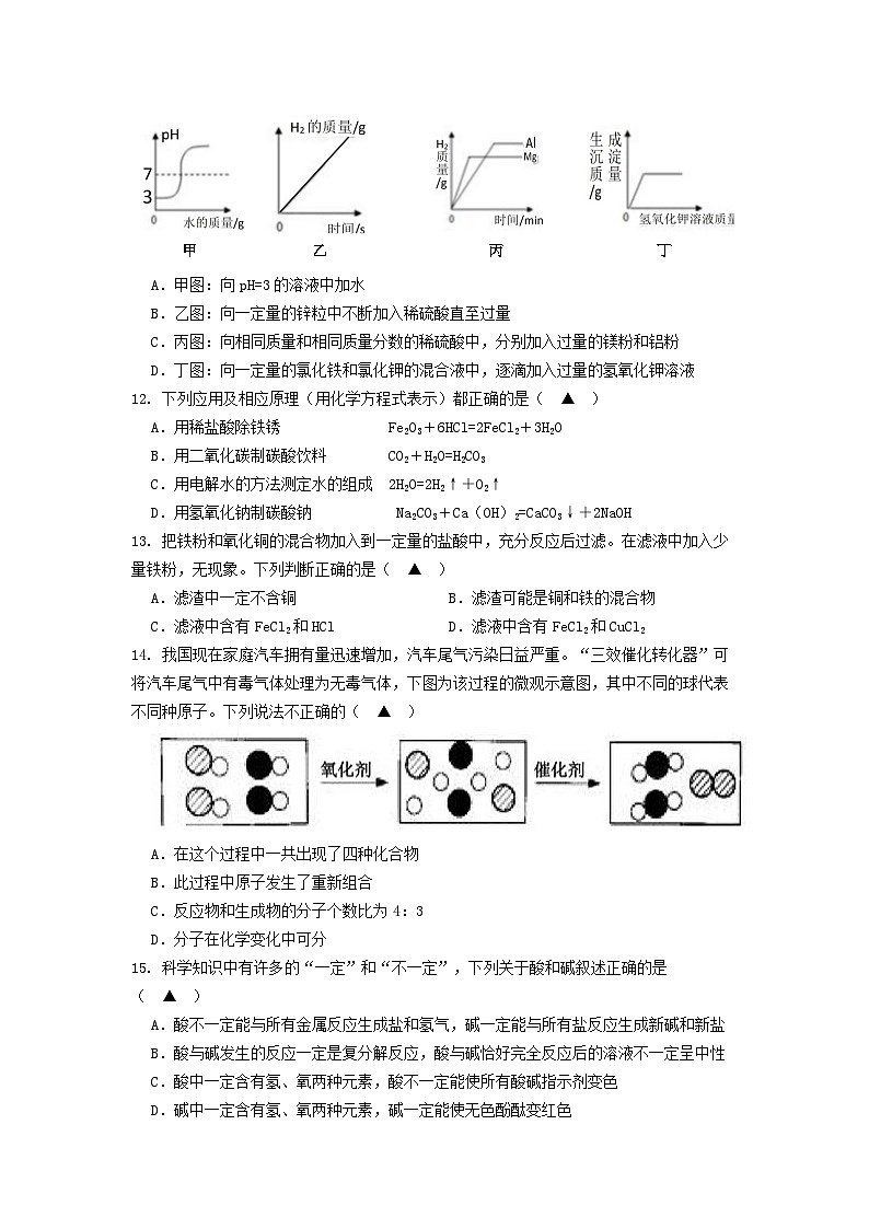 浙江省宁波市北仑区2023-2024学年九年级上学期11月期中联考科学试题03