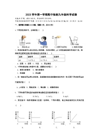 浙江省绍兴市新昌县拔茅中学等部分校2023-2024学年九年级上学期期中联考科学试卷