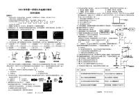 浙江省台州市玉环市新城学校2023-2024学年上学期九年级期中科学测试