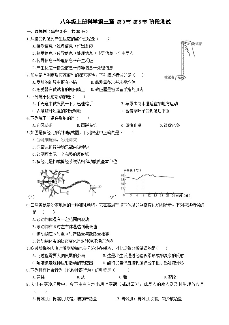 第三章 第3节 第5节 阶段测试  浙教版八年级上册科学01