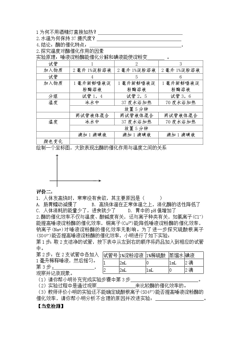 4.2食物的消化与吸收  同步学案     浙教版科学九年级上册02