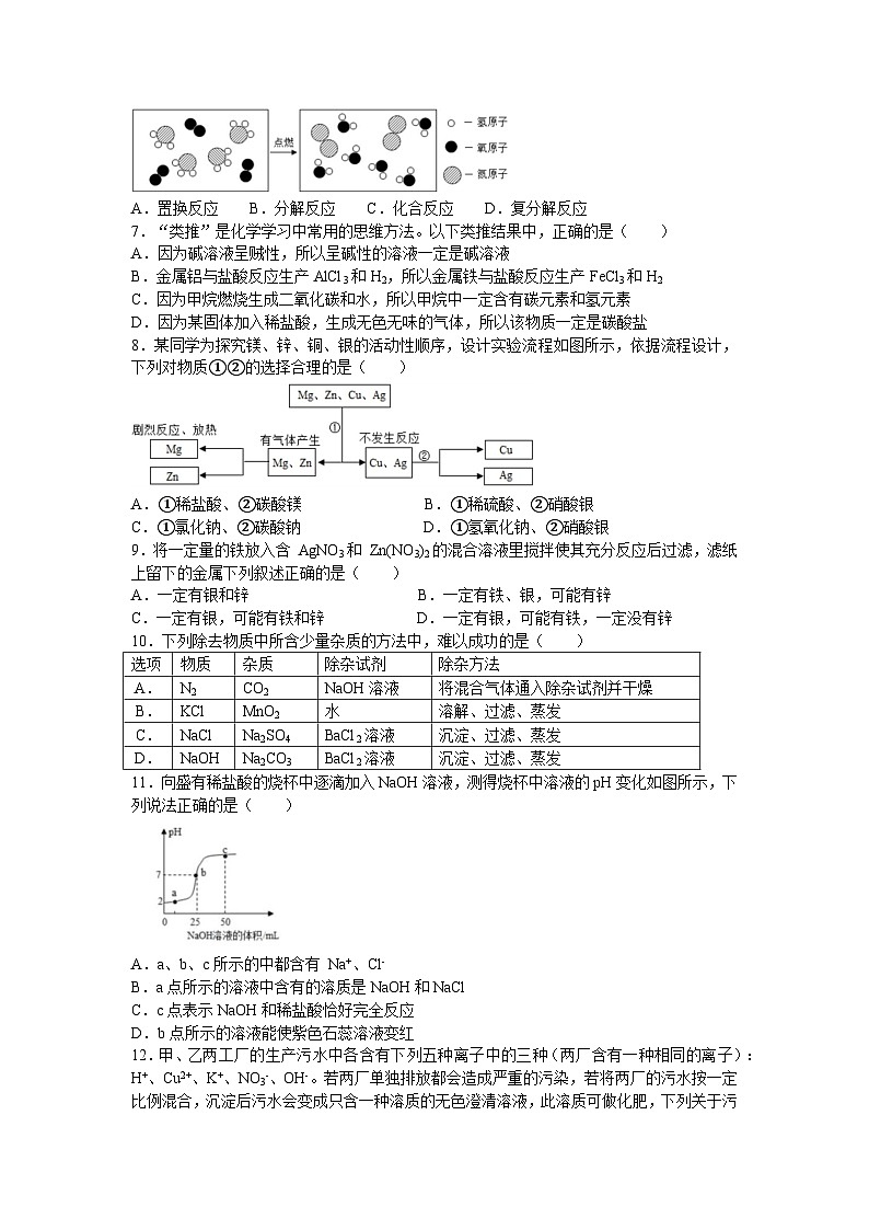 浙江省嘉兴市南湖区嘉兴一中实验学校2023-2024学年九年级上学期期中考试科学试卷02