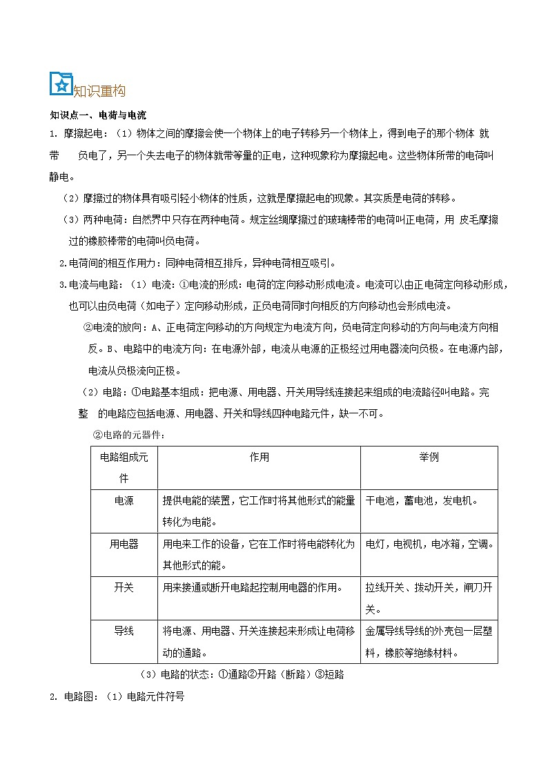 第11讲 简单电路基础-备考2024年中考科学一轮复习专题练习（浙江专用）02