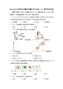 浙江省衢州市衢江区2023-2024学年九年级上学期期中科学试卷