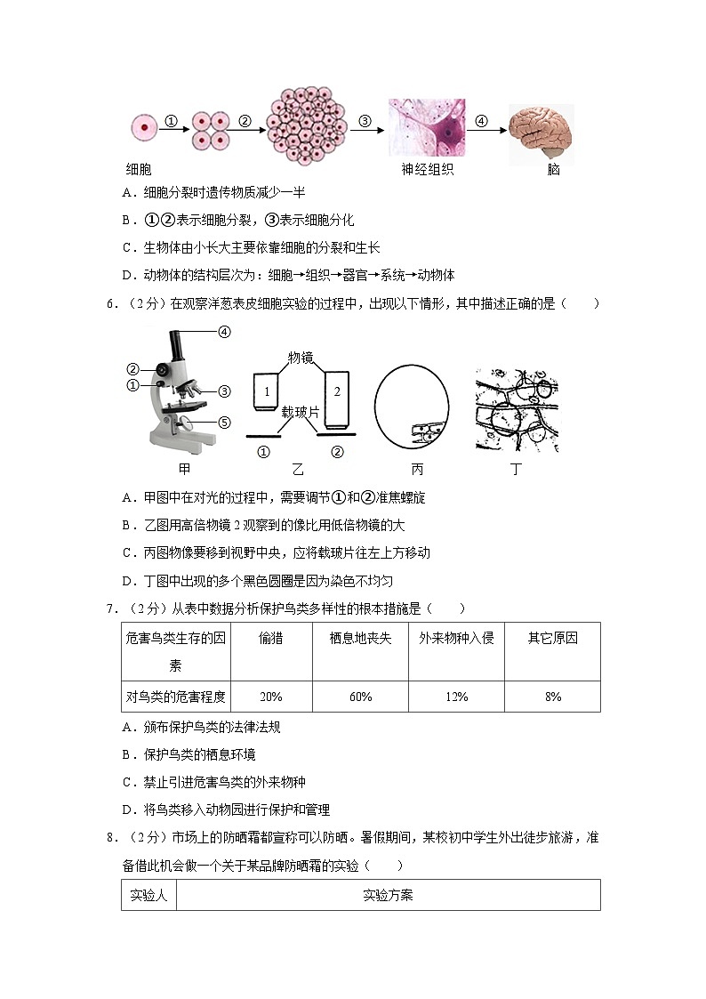 浙江省宁波市镇海区尚志中学2023-2024学年七年级上学期期中考试科学试题第2页