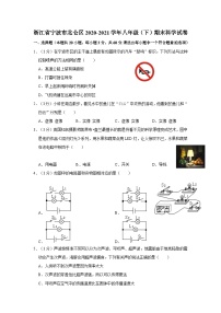 浙江省宁波市北仑区2020-2021学年八年级下学期期末科学试卷