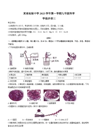 浙江省台州市黄岩实验中学2023-2024学年九年级上学期1月期末评估科学试题