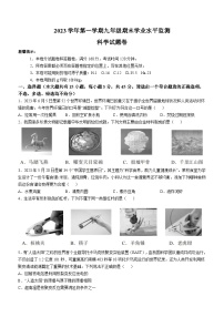 浙江省金华市武义、永康、磐安县2023-2024学年九年级上学期期末检测科学试题