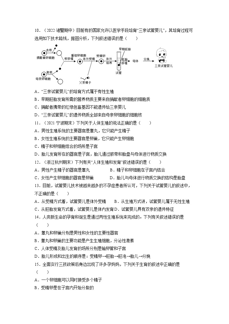 【浙教版】七下科学  1.1新生命的诞生（课件+同步练习）03