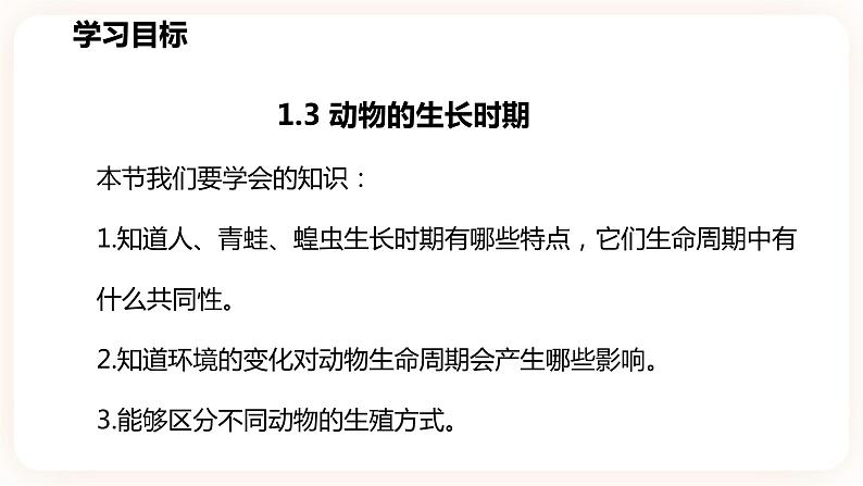 浙教版科学七年级下册1.3动物的生长时期课件第3页