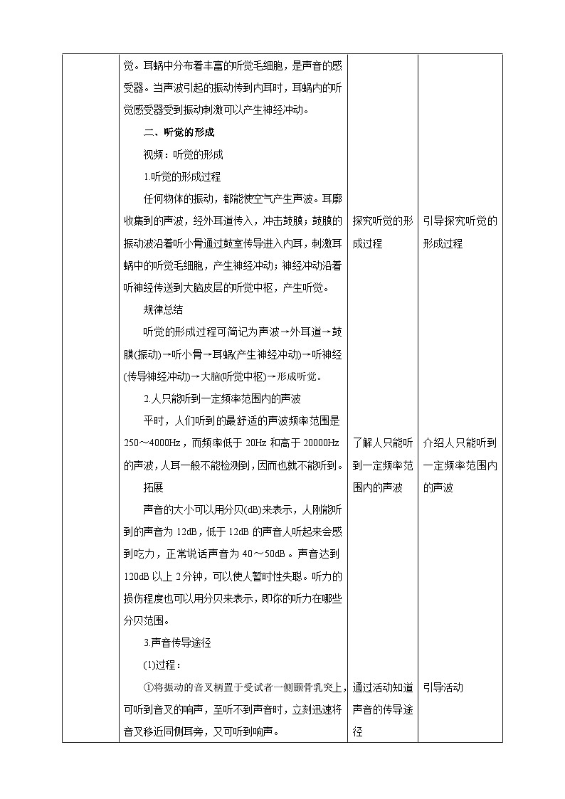 【华师大版】八下科学  3.2耳与听觉（课件+教案+导学案）03