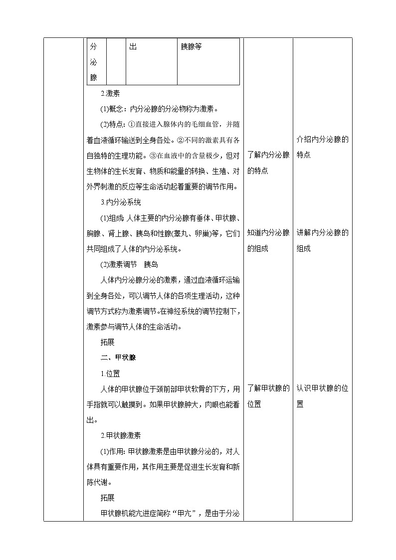 【华师大版】八下科学  7.3人体生命活动的激素调节（课件+教案+导学案）02
