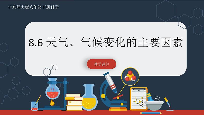 【华师大版】八下科学  8.6天气、气候变化的主要因素（课件+教案+导学案）01