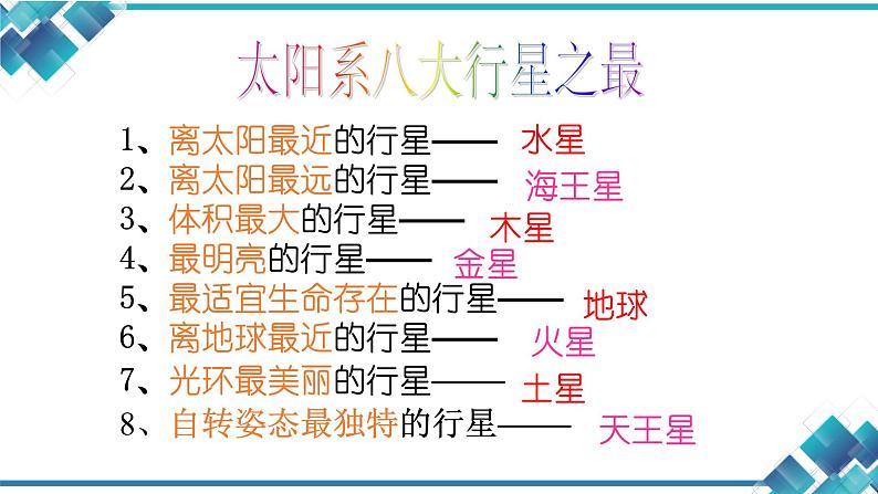 浙教版七年级科学第四章《地球与宇宙》复习课课件05