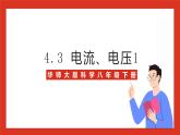 华师大版科学八年级下册4.3《电流、电压1》课件+素材