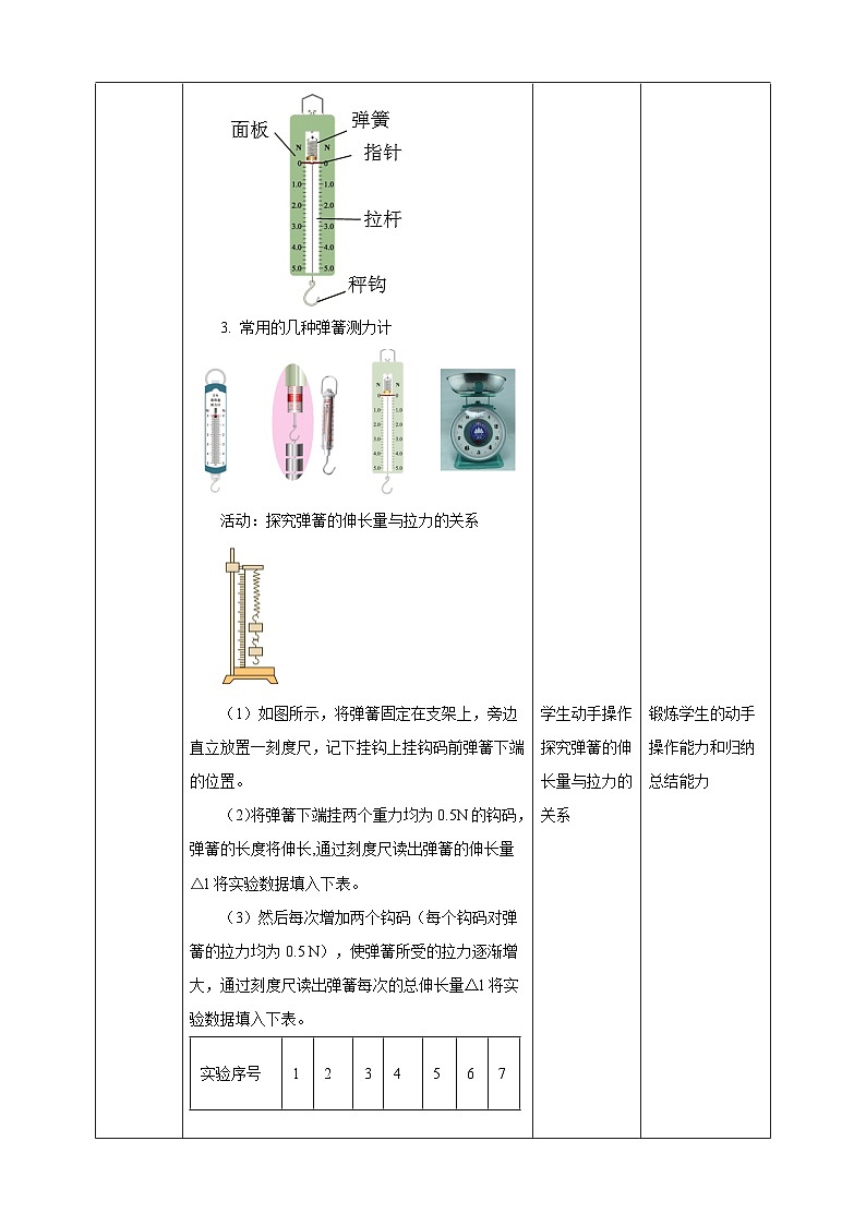 浙教版科学七下3.2力的存在教学设计第3页