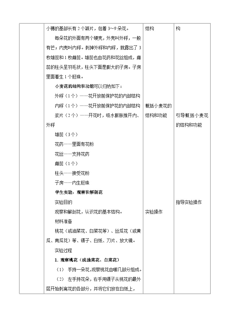 新华师七年级科学下册第七章第一节绿色开花植物的有性生殖和发育第一课时 （教案）03