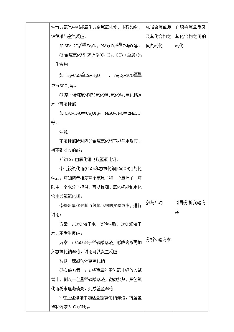 华师大九年级科学下册第3章第1节物质的转化 第2课时 教案03