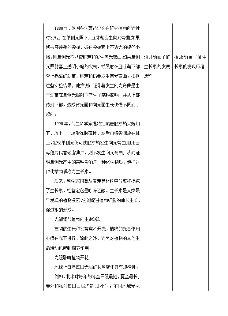 新华师八年级科学下册第7章第5节植物生命活动的调节（教案）第3页