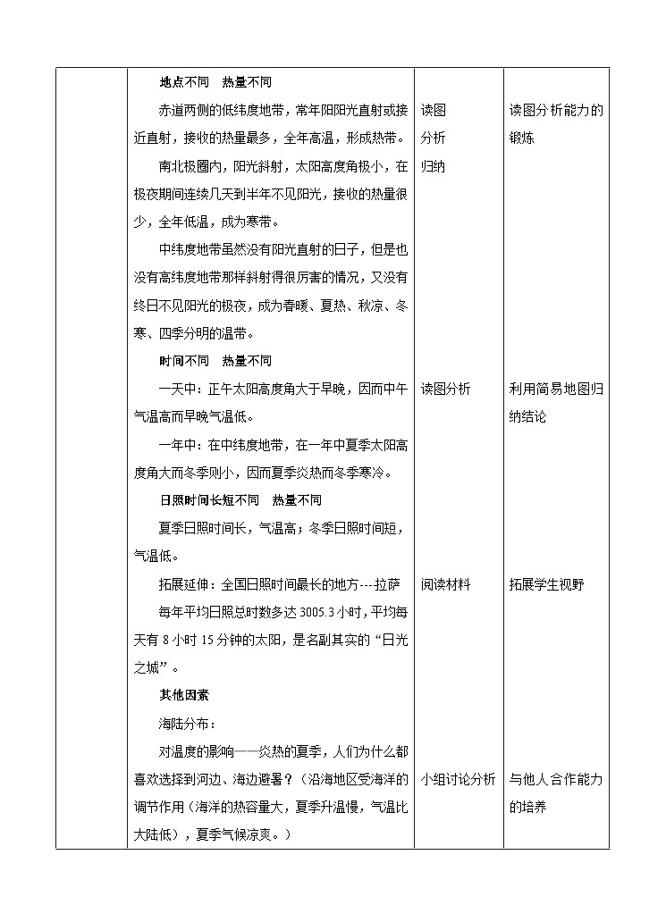 新华师八年级科学下册第8章第6节天气、气候变化的主要因素（教案）02