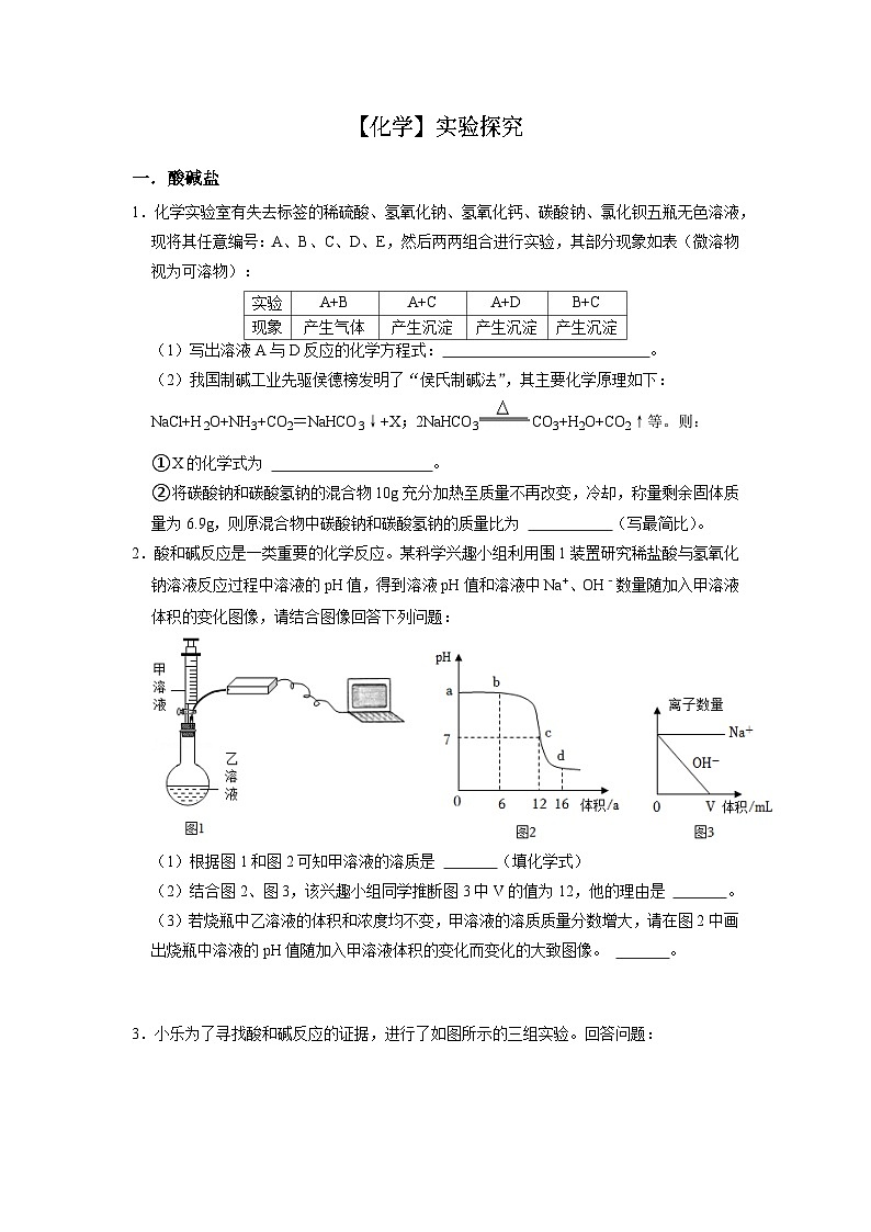 [化学]实验探究专题练习01