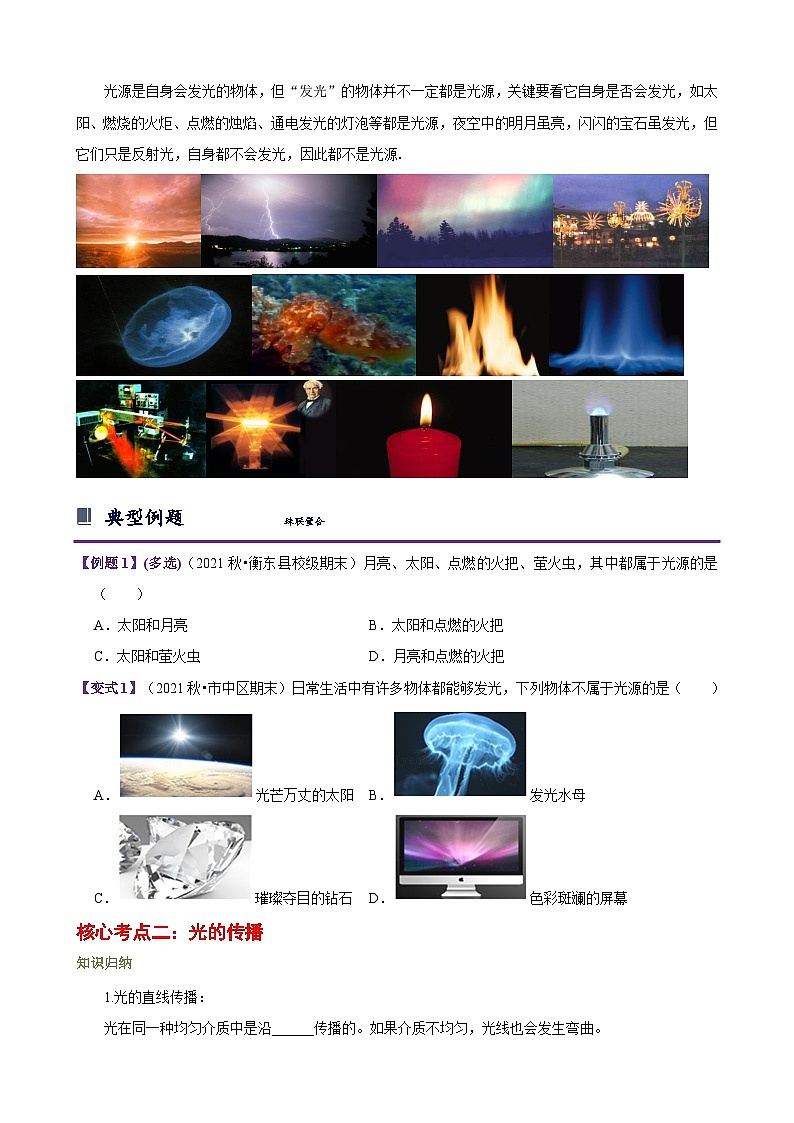 浙教版七下2.4 光和颜色 学案（知识精讲+典型例题+巩固训练）02