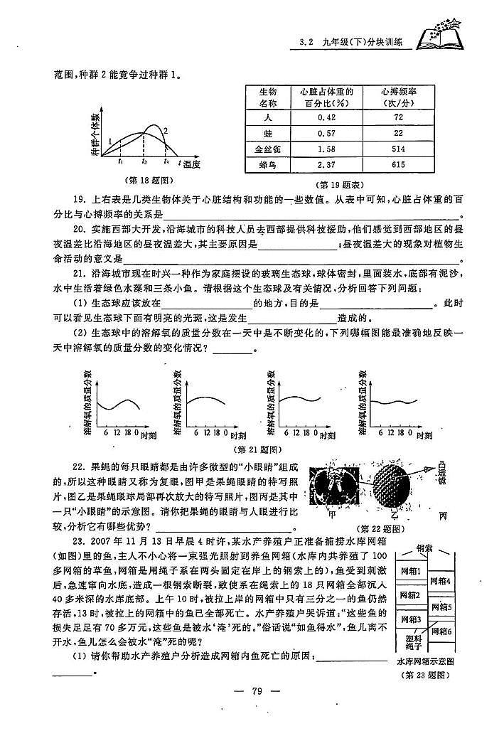 初中科学竞赛九年级下册分级训练第3页