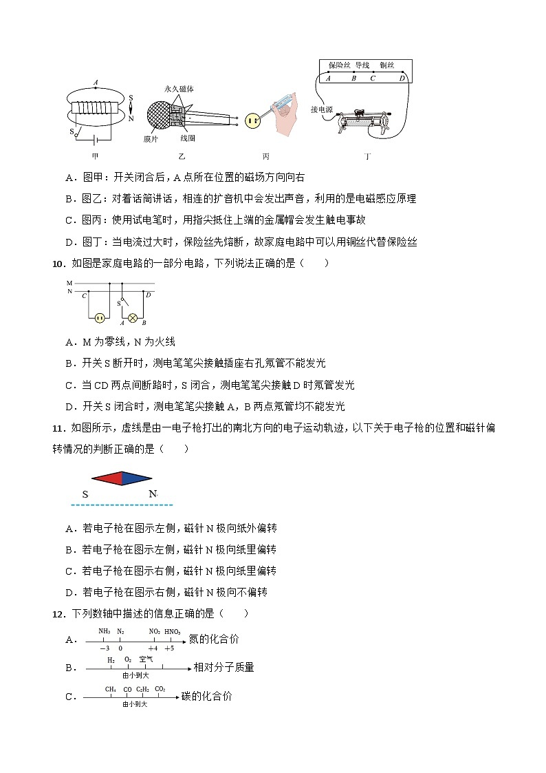 浙江省绍兴市柯桥区秋瑾中学2023-2024学年八年级下学期4月课堂练习科学试卷（1-2章）03