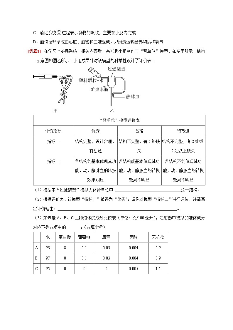 专题03 动物的新陈代谢（原卷版）第2页