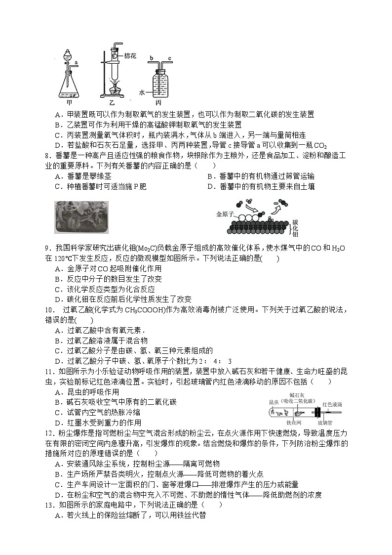 2023-2024学年浙教版八年级下册科学期末复习试题卷（1）02