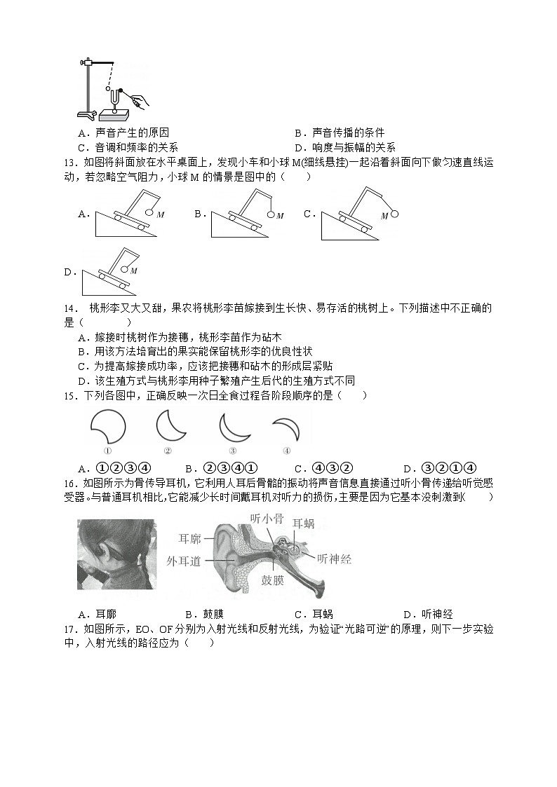 2023-2024学年浙教版七年级下册科学期末质量检测试题卷（2）第3页
