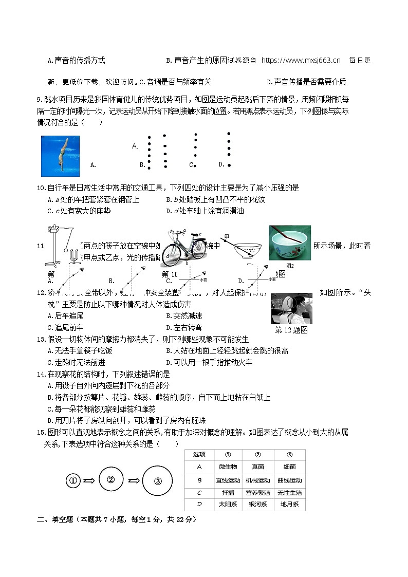 浙江省杭州市西湖区2023-2024学年七年级下学期科学期末教学质量模拟检测卷02