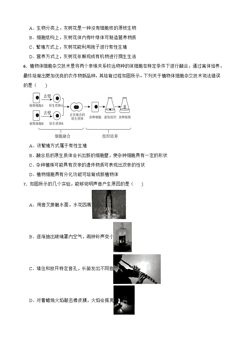 浙江省嘉兴市平湖市2022-2023学年七年级下学期期末科学试卷第2页
