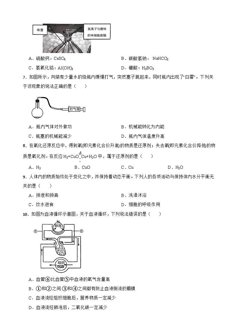 浙江省嘉兴市平湖市林埭中学2023-2024学年九年级上学期科学期末模拟考试试卷第2页