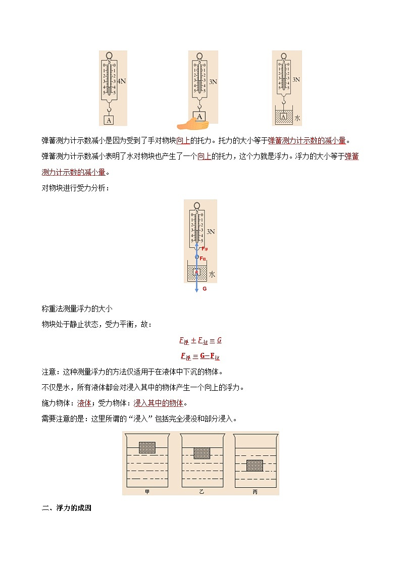 【浙教版】八上科学  1.3 水的浮力（第1课时）（课件+教案+导学案+同步练习）03