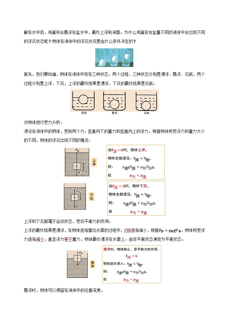 【浙教版】八上科学  1.3 水的浮力（第3课时）（课件+教案+导学案+同步练习）02