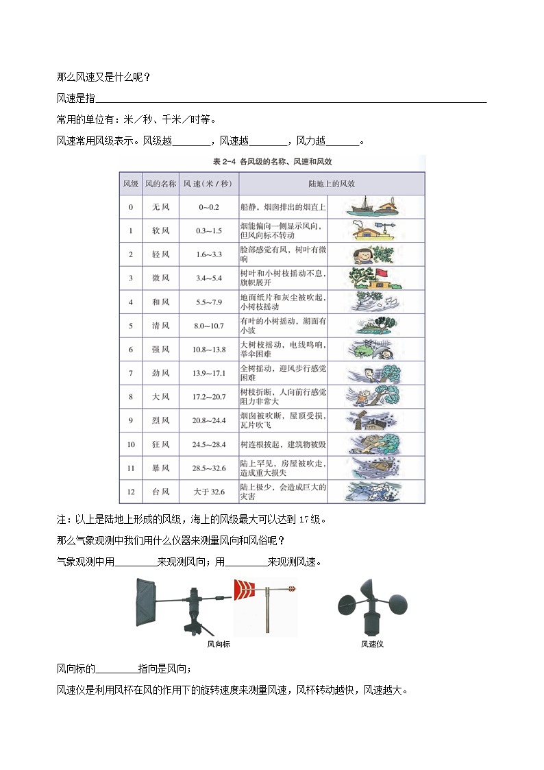 【浙教版】八上科学  2.4 风和降水（课件+教案+导学案+同步练习）03