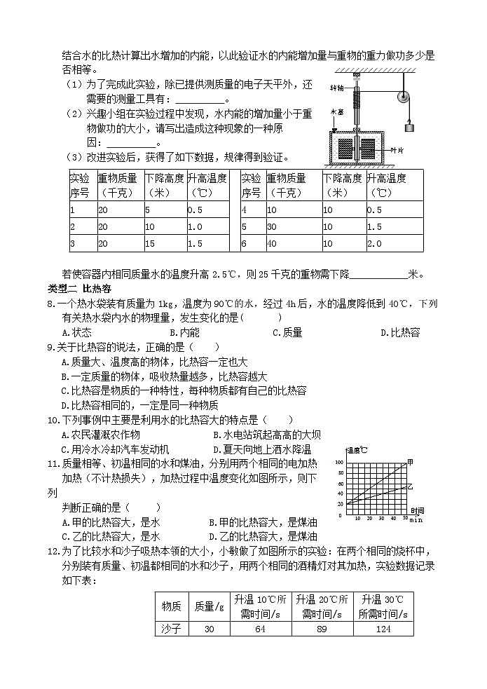 【全册阶段测试】浙教版科学九上 阶段训练02