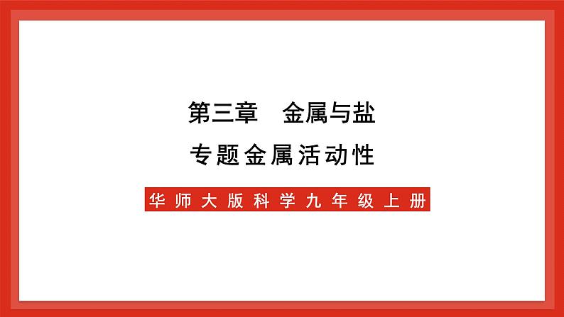 华师大版科学九上3.专题5：《金属活动性相关难题》课件01