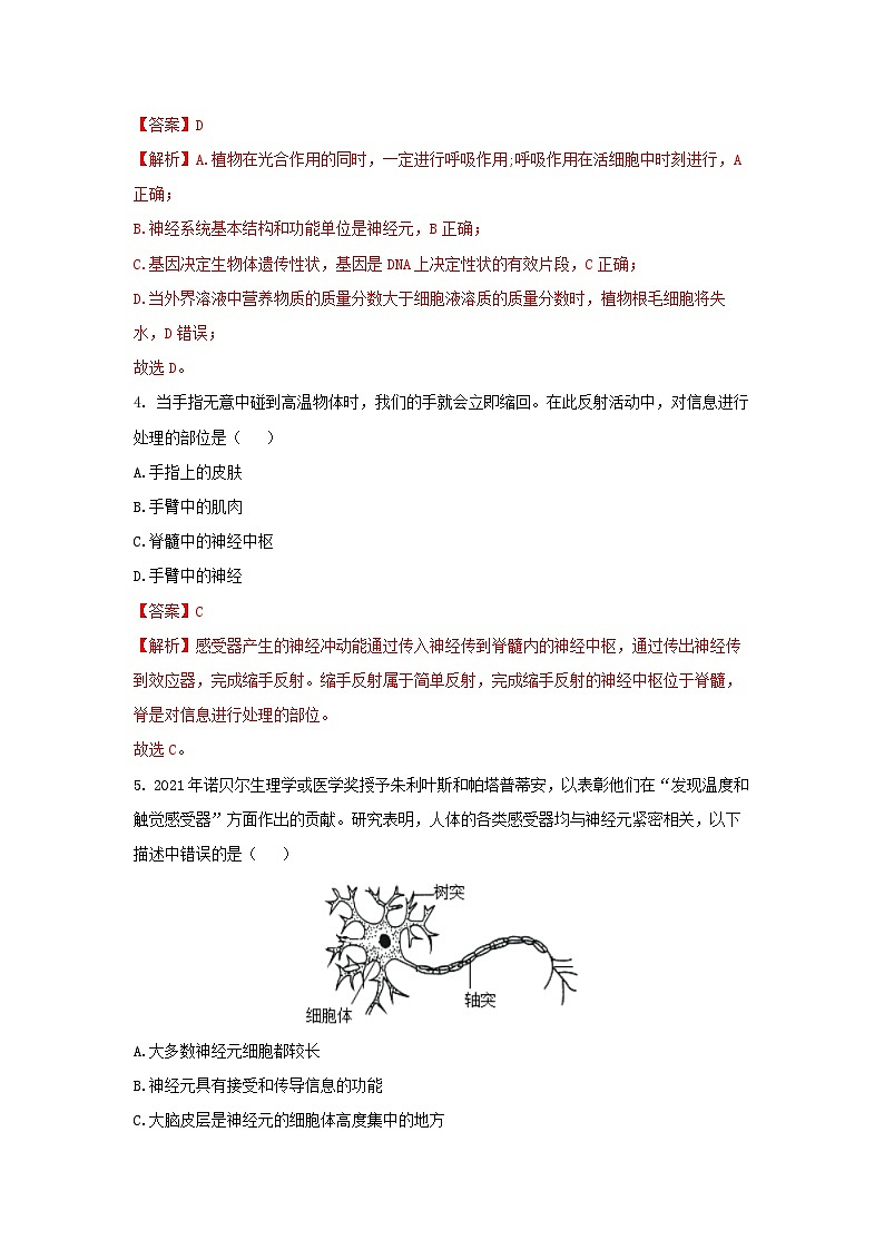 【核心素养】浙教版科学八年级上册 3.3 神经调节（第1课时）（教学课件+教学设计+同步练习）02