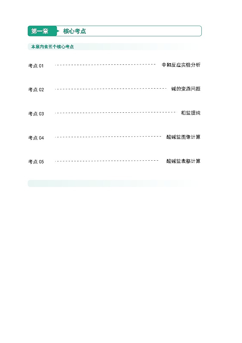 核心考点集训学案-九上科学第一章【学生版+教师版】01
