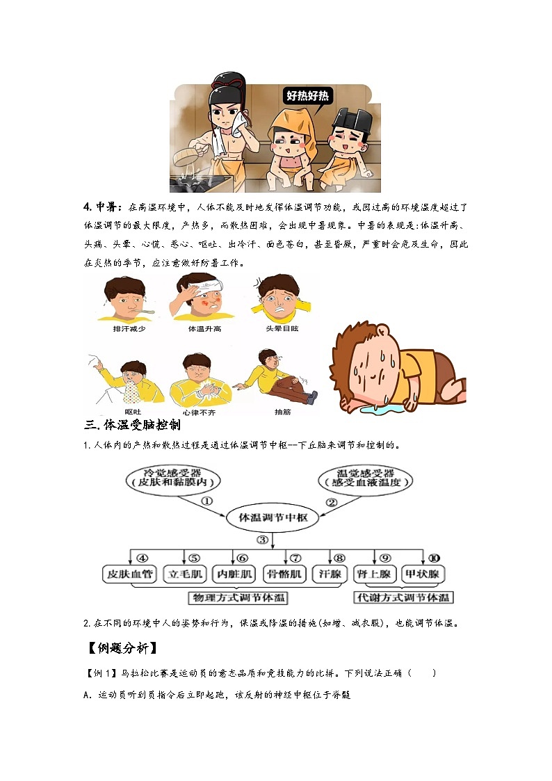 浙教版八年级上册科学讲练课堂3.5体温的控制(讲义)(原卷版+解析)03