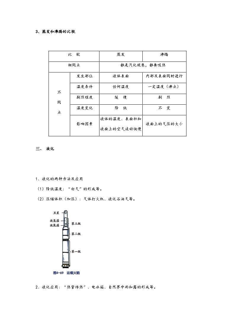浙教版科学七年级上册“培优提高”秋季班讲义（十六）：汽化与液化【含答案】03